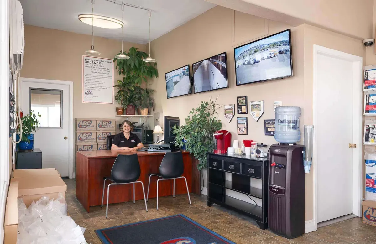 ABC Mini storage employee behind desk